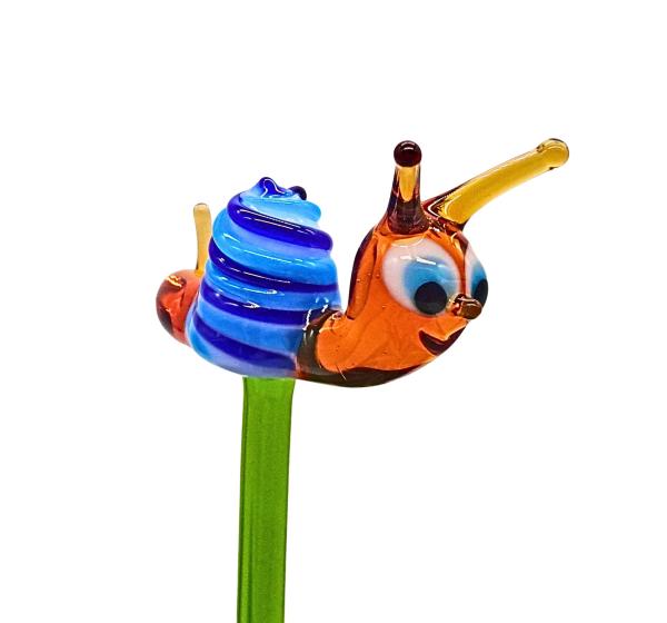Pflanzenstecker, Schnecke (blau)